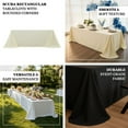 thumbnail image 4 of Efavormart Scuba Rectangular Tablecloth 90"x156" Ivory with Rounded Corners – Wrinkle Free, Stain Resistant, Seamless Table Cover, 4 of 4