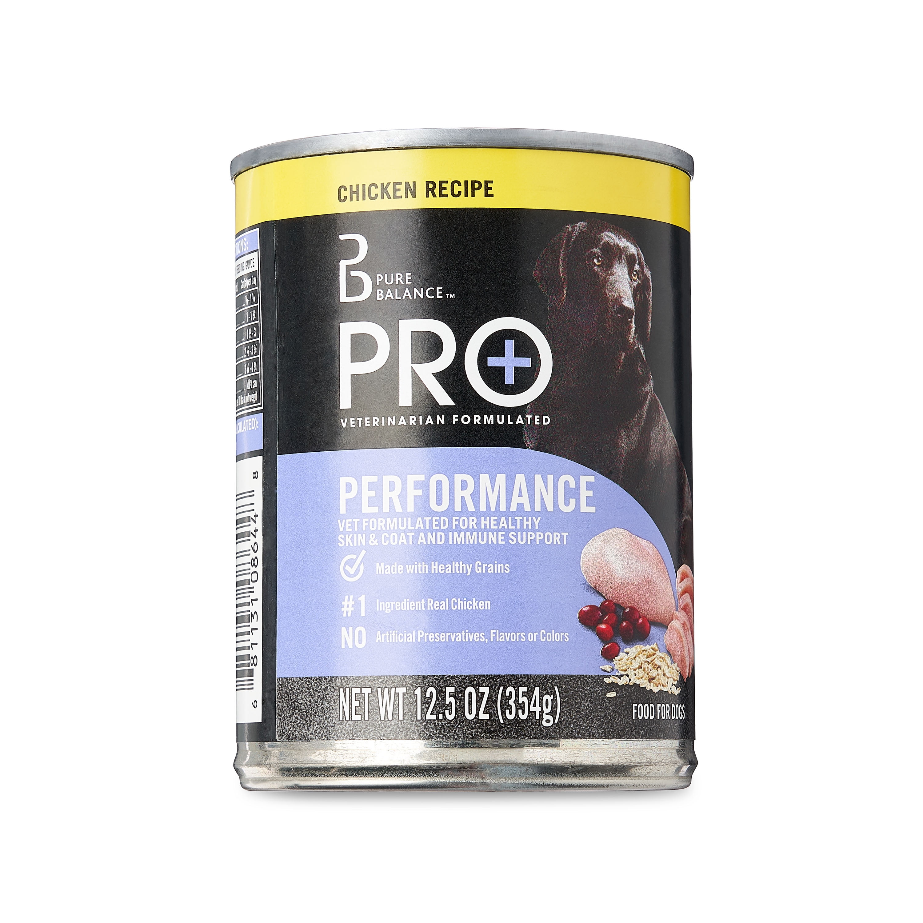 Pure Balance Pro+ Performance Wet Food for Dogs, Chicken Recipe, 12.5 oz