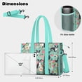 thumbnail image 5 of Teacher Tote Bag,Boston Terrier Floral Flowers Teacher Utility Tote Bag,Large Work Tote Bags for Women with Multiple Pockets,Top Zipper Closure,13.8x10.6x6.7 Inch, 5 of 5