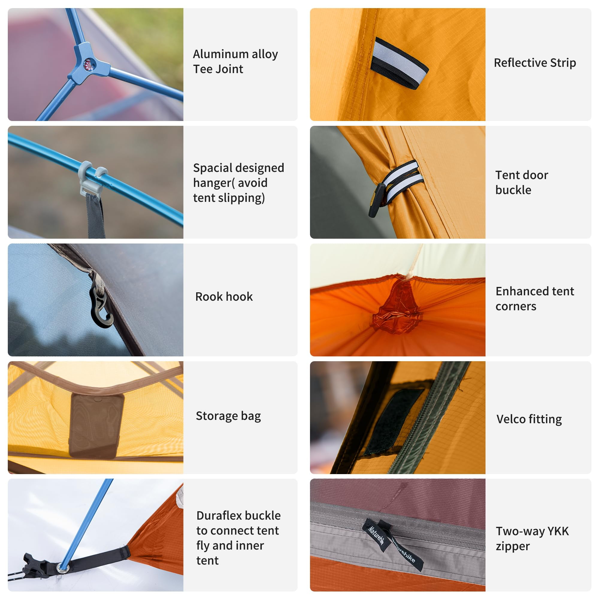 Naturehike Cloud-Up 1/2/3 Person Backpacking Tent Lightweight Waterproof
