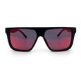 thumbnail image 5 of Kush Mens Color Mirror Flat Top Urban Fashion Horn Rim Sunglasses [Black - Fuchsia Mirror], 5 of 8