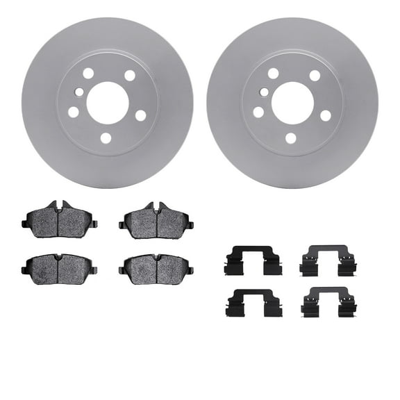Dynamic Friction Company Front Geospec Brake Rotors with 5000 Advanced Brake Pads includes Hardware 4512-31262
