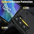 thumbnail image 5 of SaniMore for Samsung Galaxy S21 FE Case 2022, Military Grade Shockproof Cover Heavy Duty Hybrid Soft TPU+Hard PC Case Non-Slip Gripping Case with Hidden Kickstand, Black, 5 of 8