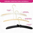 thumbnail image 2 of Florida Brands Padded Clothing Fabric Hangers for Women Clothing - Set of 12 Black, 2 of 9