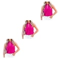 thumbnail image 1 of Blusa Sin mangas Minnieouse para mujer con Cuello de corbata Rosa roja XXL 3piezas, 1 of 1