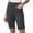 Gray plus size bermuda shorts a1, variant on Cagogo Women Plus Size Bermuda Pants Elastic Waist with Pockets Casual Solid Capri Shorts Loose Fit Summer Lounge Travel Essentials, Purple 4XL