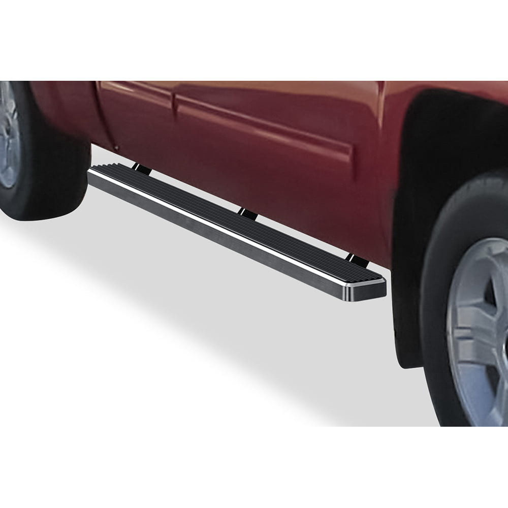 APS iBoard Running Boards 4 inches Custom Fit 1999-2013 Chevy Silverado GMC Sierra 1500 2500 Running Boards For Gmc Sierra 1500 Double Cab