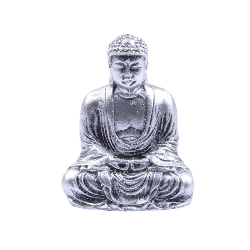 The Hue Resin Meditation Buddha Statue Sculpture Hand-painted Figurine Art Decor 