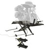 Black Widow Motorcycle Lift Table with Cruiser V-Twin Center Jack