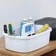 thumbnail image 4 of Cesta de Almacenamiento de PláStico Cajita de Ducha PortáTil Cesta Organizadora de Asas con Asa para BañO, Dormitorio, Cocina Blanco, 4 of 5