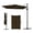Brown, variant on 6.5 x 10 FT Beige Offset Cantilever Patio Umbrella, Hanging Umbrella with Infinite Tilt, UV Fade Resistant Canopy & Cross Base for Yard Garden Deck