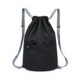thumbnail image 2 of Large Drawstring Backpacks Sack Waterproof Swimming Beach Sports Bags (Yellow), 2 of 9