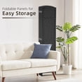thumbnail image 3 of YRLLENSDAN 8 Panel Room Divider 5.57Ft Room Partitions and Dividers Freestanding Folding Screen Partition Room Dividers Privacy Screen Indoor Wall Divider for Bedroom Living Room Office, Black, 3 of 7