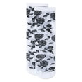thumbnail image 6 of MeMoi Women's All-Over Fancy Floral Sheer Crew Sock - Womens - Female, One Size, White, 6 of 6
