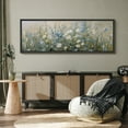 thumbnail image 4 of Large Framed Canvas Print Modern Dark Floral BouquetWall Art Decorative Ready to Hang Painting for Living room Bedroom 60x20 inches Black Frame, 4 of 9
