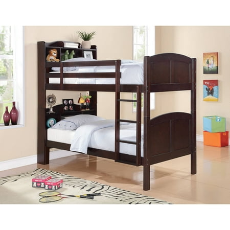 Coaster Parker Twin Bookcase\/Bunk Bed with Built-In Ladder