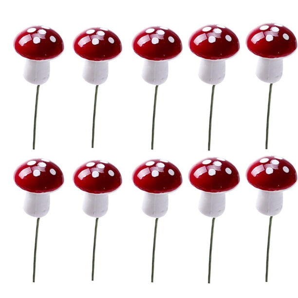 Sywqhk 10 unids/bolsa plantas de simulación Mini setas de espuma Micro paisaje adornos en maceta Sywqhk Para estrenar