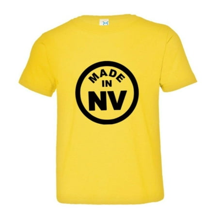 

PleaseMeTees™ Toddler From Born Made In Nevada NV Logo Label Tag HQ Tee