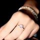 thumbnail image 2 of Anillos para mujer, regalos para mujer, joyería de moda con ópalo, anillo de compromiso de boda con seis garras., 2 of 4
