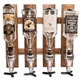 thumbnail image 1 of Dispensador de licor de pared Gesonlinka para 4 botellas de madera, 1 of 7