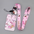 thumbnail image 5 of HuangShi Hello Kitty Kulomi Melody Cartoons PVC Card Holder Sanrio Original Anime Lanyard ID Protective Case Hanging Neck Anti-lost Cover, 5 of 7