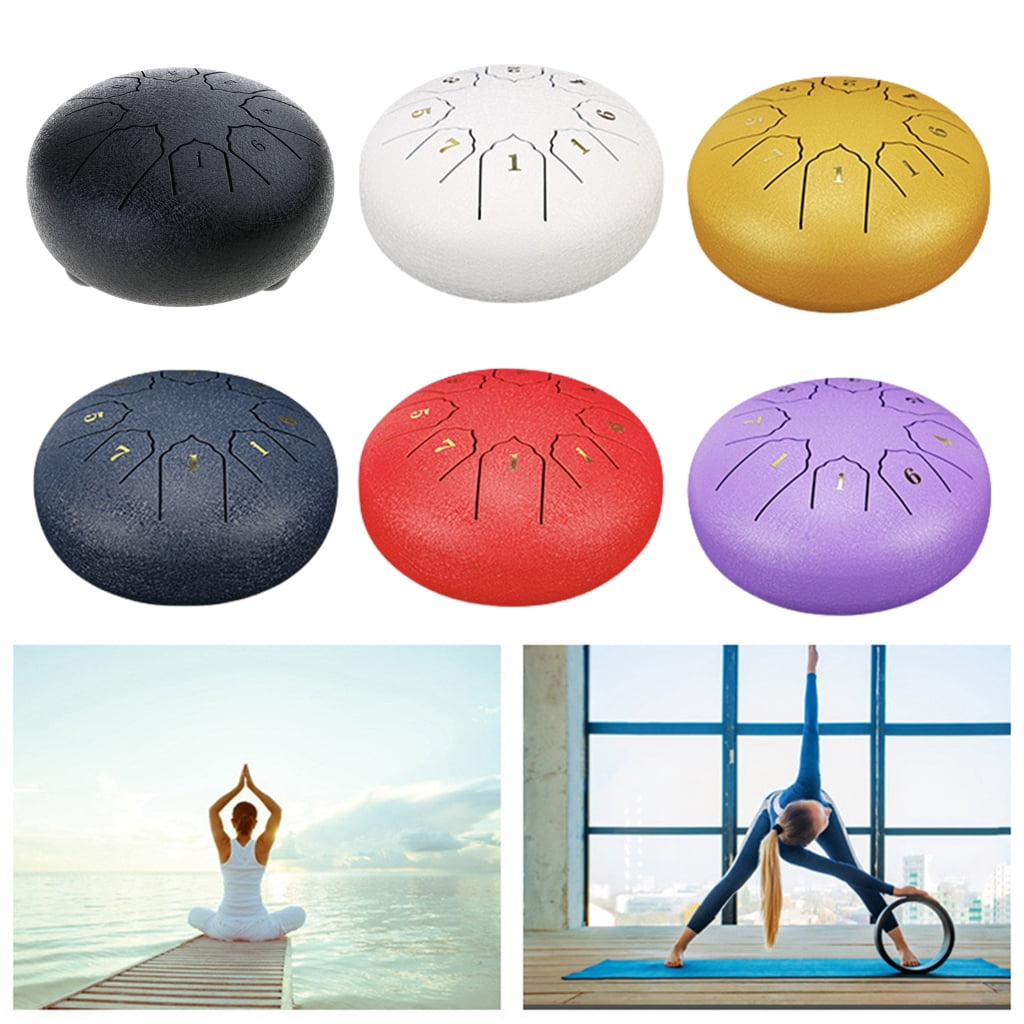 6Inch 8 Tone Handpan Drum with Drumsticks & Bag, Percussions Instrument for Yoga