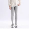 thumbnail image 3 of GYRATEDREAM Girls' Athletic Leggings Kids High Waisted Soft Comfy Elastic Dance Running Yoga Pants Workout Active Dance Tights for 9-10Y Gray, 3 of 9