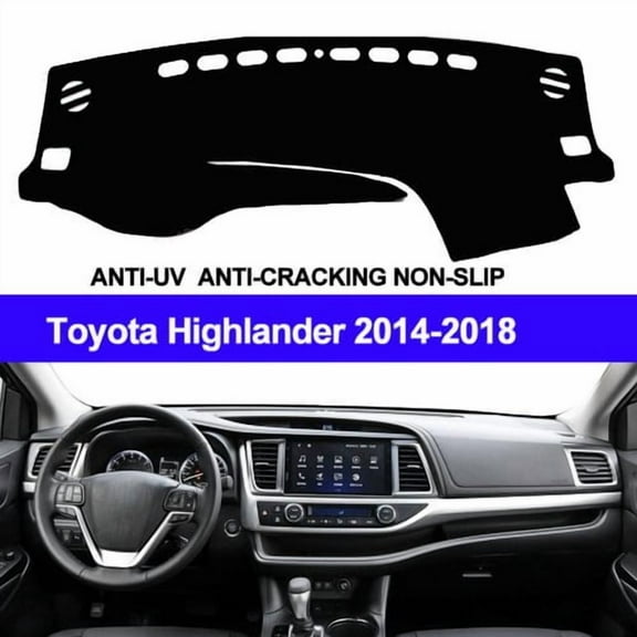 Car Dashboard Cover Dash Mat Pad for Toyota Highlander 2014 2015 2016 2017 2018
