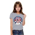 thumbnail image 2 of GERsome Girls Boys 4th of July T-Shirts Unisex Kids American Flag Cotton Short Sleeve Crewneck Shirts USA Stars and Stripes Patriotic Tops, 7-8 Years, 2 of 6