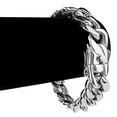 thumbnail image 5 of Men's Solid Stainless Steel Bracelet Silver Heavy Miami Cuban 18MM Thick 7.5” in, 5 of 8