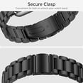 thumbnail image 4 of FESIGN Stainless Steel No Gap Watch Band Compatible with Samsung Galaxy FIT3 Metal Replacement Strap for Samsung Galaxy FIT 3 for Women Men, Black, 4 of 7