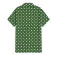thumbnail image 5 of Lumtrix Mens Shirt Guayabera Cuban Short Sleeve Button Down Cotton Summer Beach Hippie Polka Dot Shirts Green XL, 5 of 5