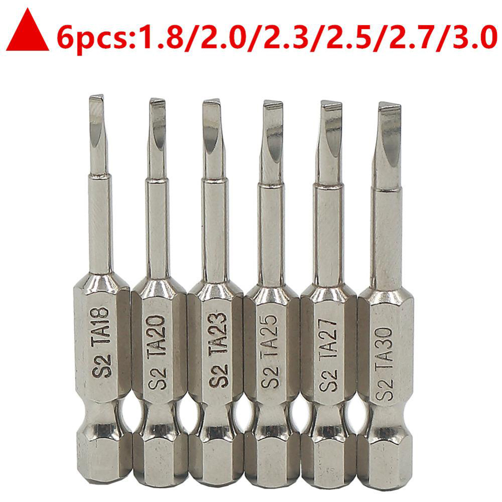 6pcs Triangle Security Screwdriver Bits S2 Steel 1/4 Inch Hex