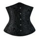 thumbnail image 4 of Corsé moldeador de cintura Prolriy para mujer, con brocado deshuesado, bajo el busto, moldeador de cintura, color negro, talla M, 4 of 4