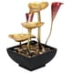 thumbnail image 2 of Fuente de agua de mesa Cascada Escritorio LED Iluminado Luz cálida con flujo de agua circular Lotus Decorativo para oficina SPA Inicio Inauguración de Soledad Fuente de mesa, 2 of 3