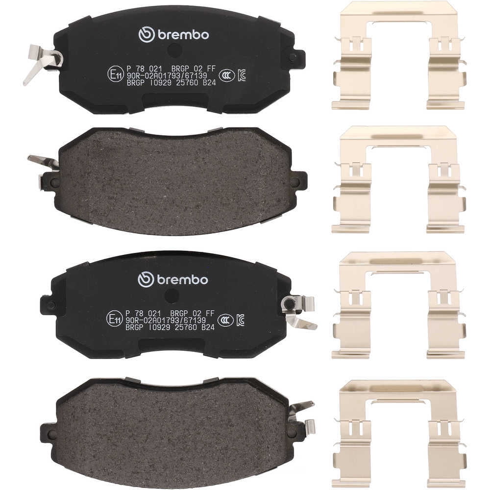 Brembo P78021 PRIME Low-Met Brake Pad Set