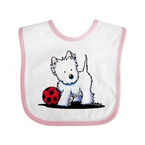 Inktastic Westie with Ball Boys or Girls Baby Bib
