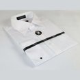 thumbnail image 2 of Mens Milani dress shirt cotton Blend easy wash long sleeves white French Cuffs, 2 of 6