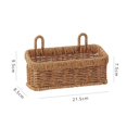 thumbnail image 2 of Xmarks Wall Hanging Baskets Woven Hanging Basket Boho Style Fruit Basket Storage Baskets for Organizing Home Kitchen Garden Plants Hanging Decoration, 2 of 6