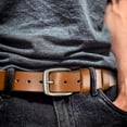 thumbnail image 5 of Leather Belt for Men,100% Italian Full Grain Real Solid Leather, 5 of 6