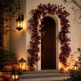 thumbnail image 4 of Danhjin Artificial Fall Leaves Garland for Thanksgiving Decor，Autumn Vines Maple Leaf Garlands for Mantle Fall Decoration for Home Autumn Indoor Outdoor Seasonal Home Decor 11.8FT（2PCS*5.9FT）, 4 of 5