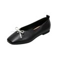thumbnail image 2 of Willtoo Women Cute Ballet Flats with Bowtie Square Toe Comfortable Slip On Casual Office Work Flats Lightweight Fashion Dress Shoes, 2 of 5