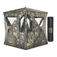 thumbnail image 2 of 3 Person Hunting Blind Pop-Up Tent with Gun Ports - Camouflage Ground Shelter for Deer Elk Antelope - Portable Outdoor Hunting Equipment with Carrying Bag, 2 of 9