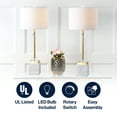 thumbnail image 4 of JONATHAN Y Dawson 30" Marble/Crystal LED Table Lamp, Brass (Set of 2), JYL5008A-SET2, 4 of 5