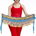 thumbnail image 5 of OSFVNOXV Mini Skirts for Petite Women Belly Dance Hip Scarf Belt Profession Velvet Performance Skirt Hip Wrap, 5 of 5