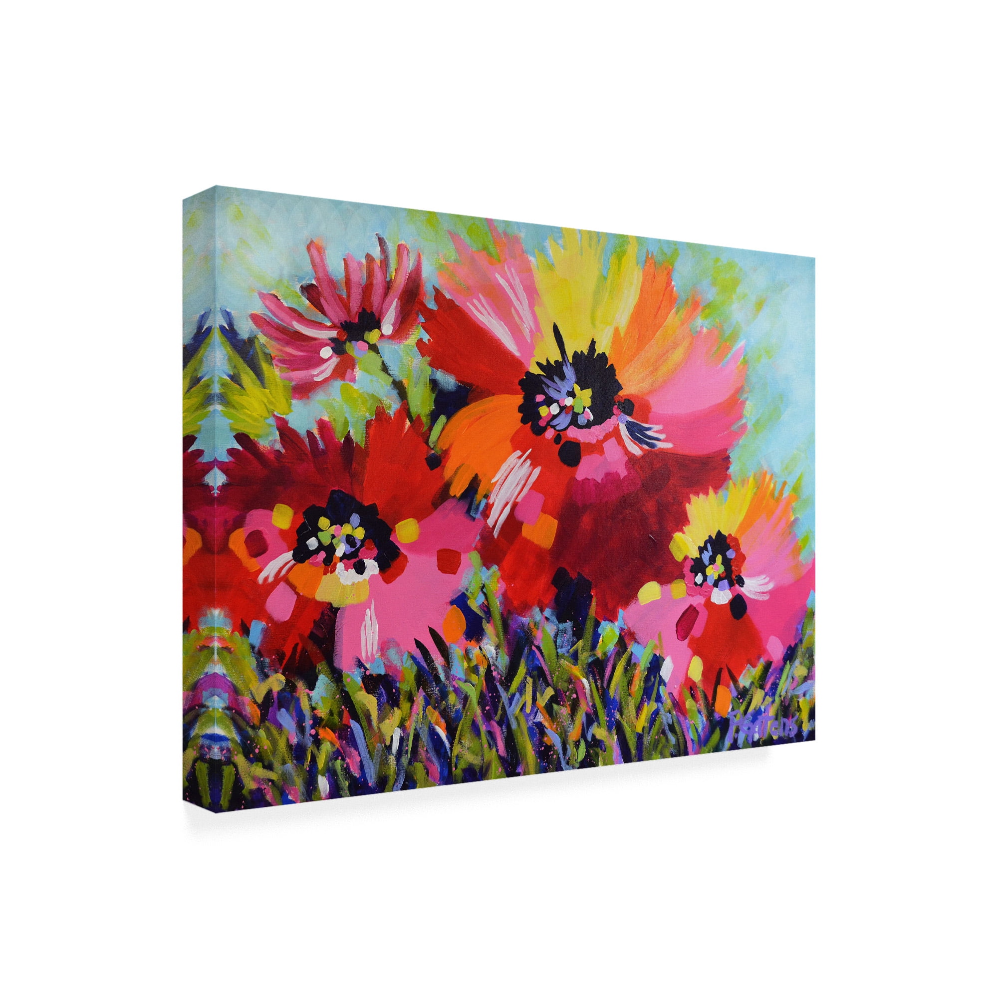 Trademark Fine Art 'Big Red Poppies' Canvas Art by Pamela Gaten