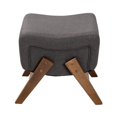 thumbnail image 3 of Otomana Baxton Studio Hanson, tela gris moderna de mediados de siglo, 3 of 8