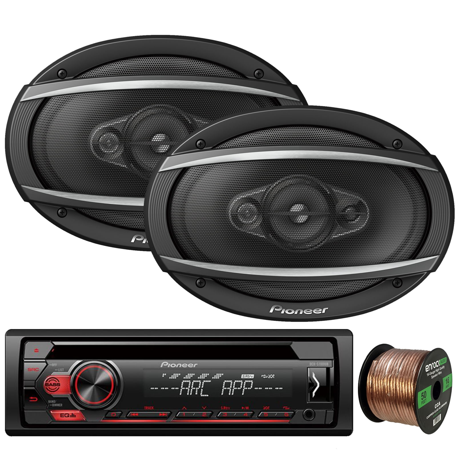 pioneer car stereo with 4 speakers