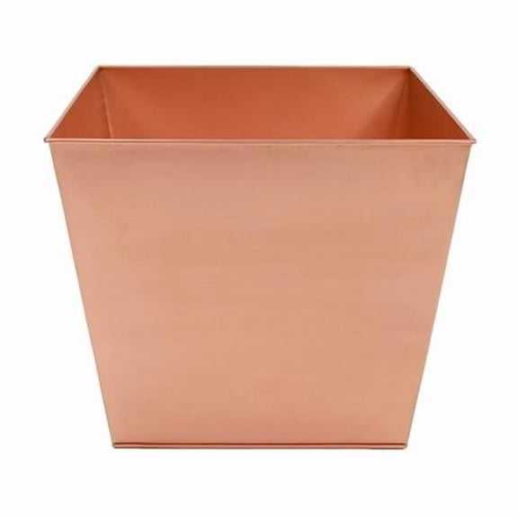 Achla Designs 16.3" W Square Copper Plated Galvanized Steel Flower Box, Indoor Outdoor Use