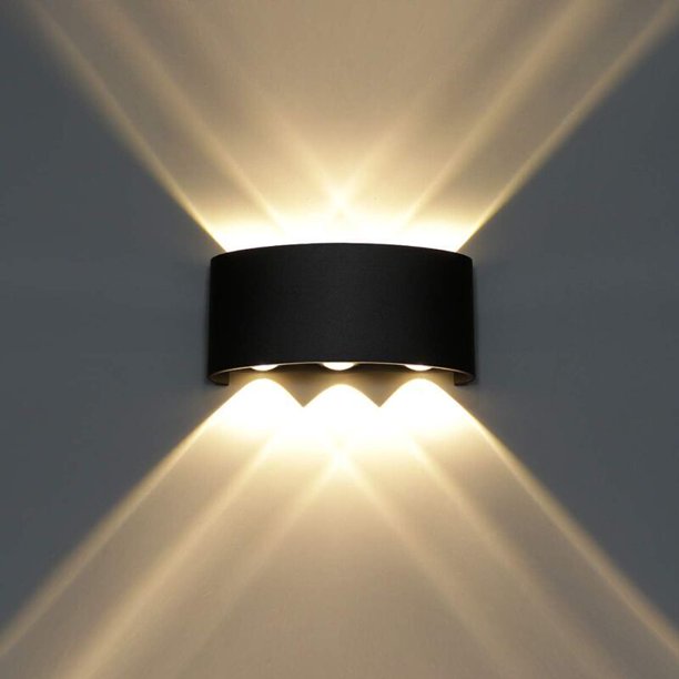 LED Wall Lamp 6W Warm White, Waterproof Aluminum Up Down Light for Bathroom, Bedroom, Porch, Corridor, Stairs - Indoor Outdoor Use